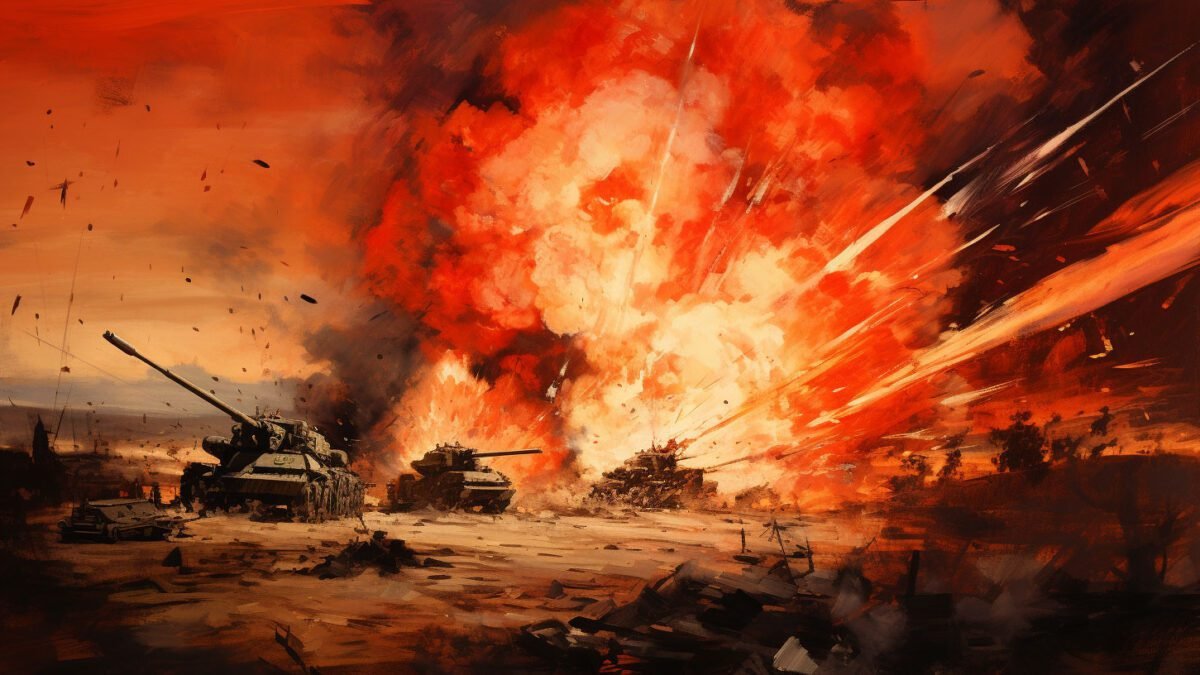 O uso de artilharia por países totalitários.