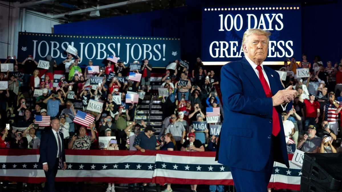 Trump após seus primeiros 100 dias: “Vocês não viram nada. Estamos apenas começando.”